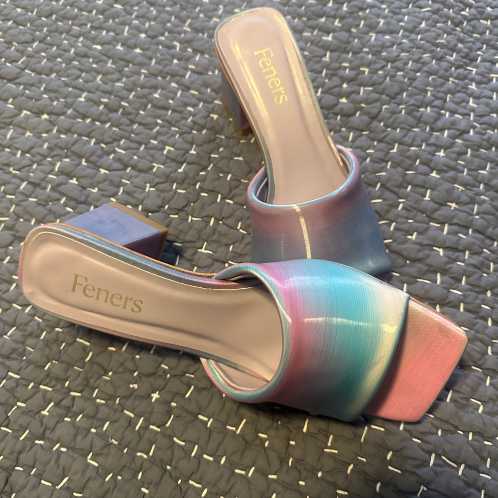 Women's Multicolor Heeled Sandals